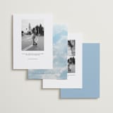 "Swan Crest" - Save the Dates in Royal by Cass Loh - Back of Card Options