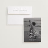 "Vintage Romance" - Save the Dates in Ivory by Paper Raven Co. - Save the Date with Envelope