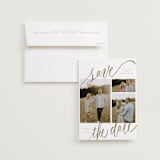 "Tri-photo Happy Holidays" - Save the Dates in Veil by Elsa Duncan - Save the Date with Envelope