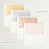 "portfolio" - Save the Dates in Blush by Robin Ott - Envelope Liner Options