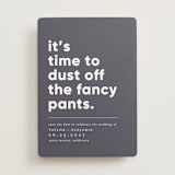 "Fancy Pants" - Save the Dates in River Stone by Erica Krystek - Front