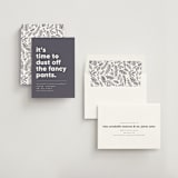 "Fancy Pants" - Save the Dates in River Stone by Erica Krystek - Assembled