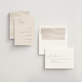 "Corner" - Save the Dates in Linen by Kelly Schmidt - Assembled