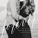 "forever with you" - Save the Dates in Linen by Lori James - Detail