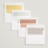 "Modern lines" - Save the Dates in Natural by Leah Ragain - Envelope Liner Options