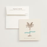 "Palm" - Save the Dates in Ocean by Lauren Chism - Save the Date with Envelope