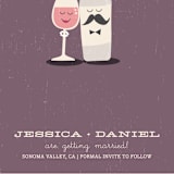 "Little Wine Charmers" - Save the Dates in Plum by Nam Bourassa - Detail