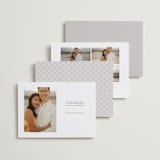 "Horizon Line" - Save the Dates in Pearl by Olivia Goree - Back of Card Options