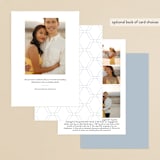 "Mixed Type" - Save the Dates in Linen by Erin Deegan - Back of Card Options