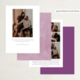"Painted Simplicity" - Save the Dates in Plum by Laura Bolter - Back of Card Options