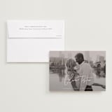 "Signature Pair" - Save the Dates in Pearl by Jessica Williams - Save the Date with Envelope