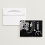 "Vintage Signed" - Save the Dates in White Dress by Kim Dietrich Elam - Save the Date with Envelope