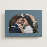 "Wavy Arch" - Save the Dates in Dusty Blue by Leah Ragain - Front