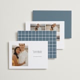 "Wavy Arch" - Save the Dates in Dusty Blue by Leah Ragain - Back of Card Options
