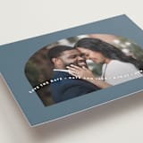 "Wavy Arch" - Save the Dates in Dusty Blue by Leah Ragain - Detail