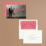 "Neon" - Save the Dates in Flamingo by Joanna Griffin - Assembled