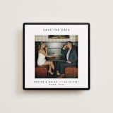 "square" - Save the Dates in Charcoal by JoAnn Jinks - Front