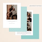 "Wed in Type" - Save the Dates in Sky by Ariel Rutland - Back of Card Options