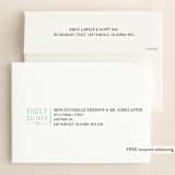 "Wed in Type" - Save the Dates in Sky by Ariel Rutland - FREE Recipient Addressing