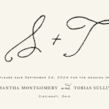 "Estate" - Save the Dates in Ivory by Kim Dietrich Elam - Detail