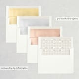 "Estate" - Save the Dates in Ivory by Kim Dietrich Elam - Envelope Liner Options