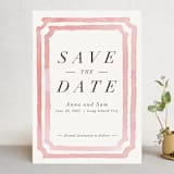"Watercolor Frame" - Save the Dates in Coral by Laura Condouris - Front