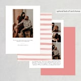 "Watercolor Frame" - Save the Dates in Coral by Laura Condouris - Back of Card Options