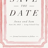 "Watercolor Frame" - Save the Dates in Coral by Laura Condouris - Detail
