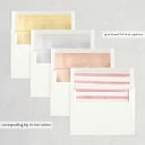 "Watercolor Frame" - Save the Dates in Coral by Laura Condouris - Envelope Liner Options