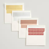 "Red Hearts" - Save the Dates in Champagne by Helena Vitto - Envelope Liner Options