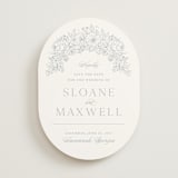 "Wild Roses" - Save the Dates in Powder Blue by Kristen Smith - Front