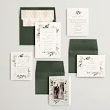 "Grace" - Save the Dates in Porcelain by Leah Bisch - Matching Invitation Suite