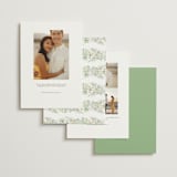 "Floral Arch" - Save the Dates in Greenery by Phrosné Barwood - Back of Card Options