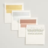 "Floral Arch" - Save the Dates in Greenery by Phrosné Barwood - Envelope Liner Options
