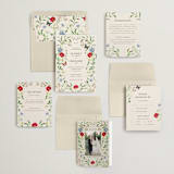 "Wild meadow" - Save the Dates in Elder Flower by Sarah Knight - Matching Invitation Suite