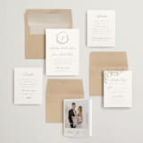 "Romantic Wreath" - Save the Dates in Chantilly by Wildfield Paper Co - Matching Invitation Suite