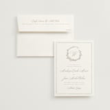 "Romantic Wreath" - Save the Dates in Chantilly by Wildfield Paper Co - Save the Date with Envelope