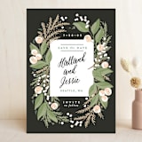 "Rustic Floral Fern" - Save the Dates in Charcoal by Alethea and Ruth - Front