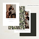 "Rustic Floral Fern" - Save the Dates in Charcoal by Alethea and Ruth - Back of Card Options