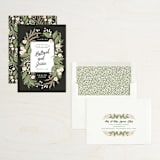 "Rustic Floral Fern" - Save the Dates in Charcoal by Alethea and Ruth - Assembled