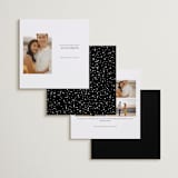 "Alcott" - Save the Dates in Ebony by Meagan Christensen - Back of Card Options