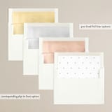 "Marquee" - Save the Dates in Moonstone by Kelly Schmidt - Envelope Liner Options