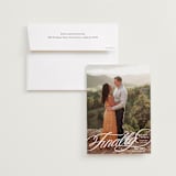 "Finally Getting Married" - Save the Dates in Cotton by Jill Means - Save the Date with Envelope