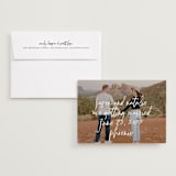 "Oh By the Way" - Save the Dates in Marshmallow by Keen Peachy - Save the Date with Envelope