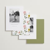 "botanical cameo" - Save the Dates in Swan by Lori Wemple - Back of Card Options