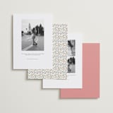 "Monogramed" - Save the Dates in Blush by Susan Moyal - Back of Card Options