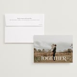 "Together Forever" - Save the Dates in Cream by Kristel - Save the Date with Envelope