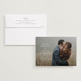 "Simple side" - Save the Dates in Pearl by Lea Delaveris - Save the Date with Envelope