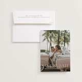 "A fun ride" - Save the Dates in Snow by Yaling Hou Suzuki - Save the Date with Envelope