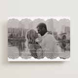 "Luxe Lace" - Save the Dates in Snow by Lauren Chism - Front